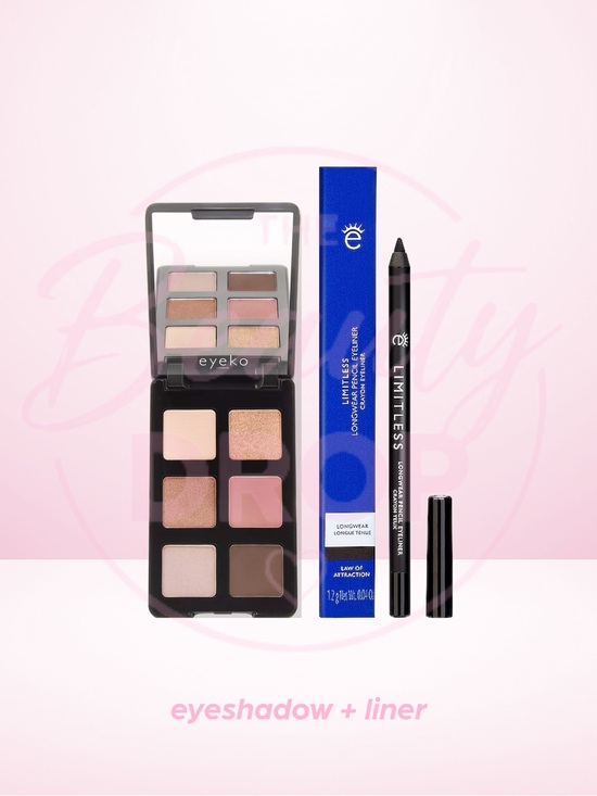 Eyeko Other - Eyeko Limitless Liner + Eyeshadow Pallet. Law of Attraction and Concrete Pink